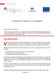 Vendor finance schemes 